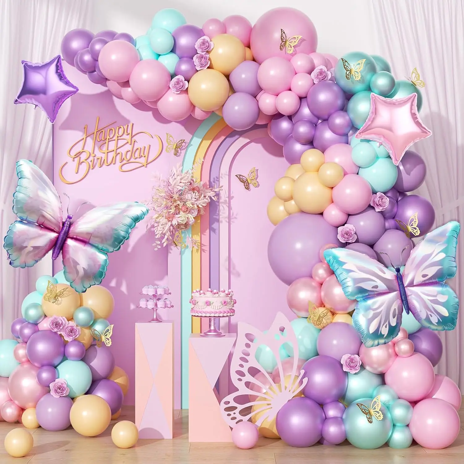 Butterfly Balloon Garlandi komplekt
