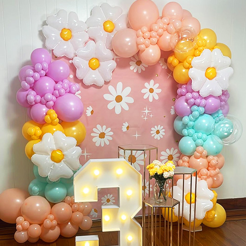 Daisy Balloon Arch Garlandi komplekt