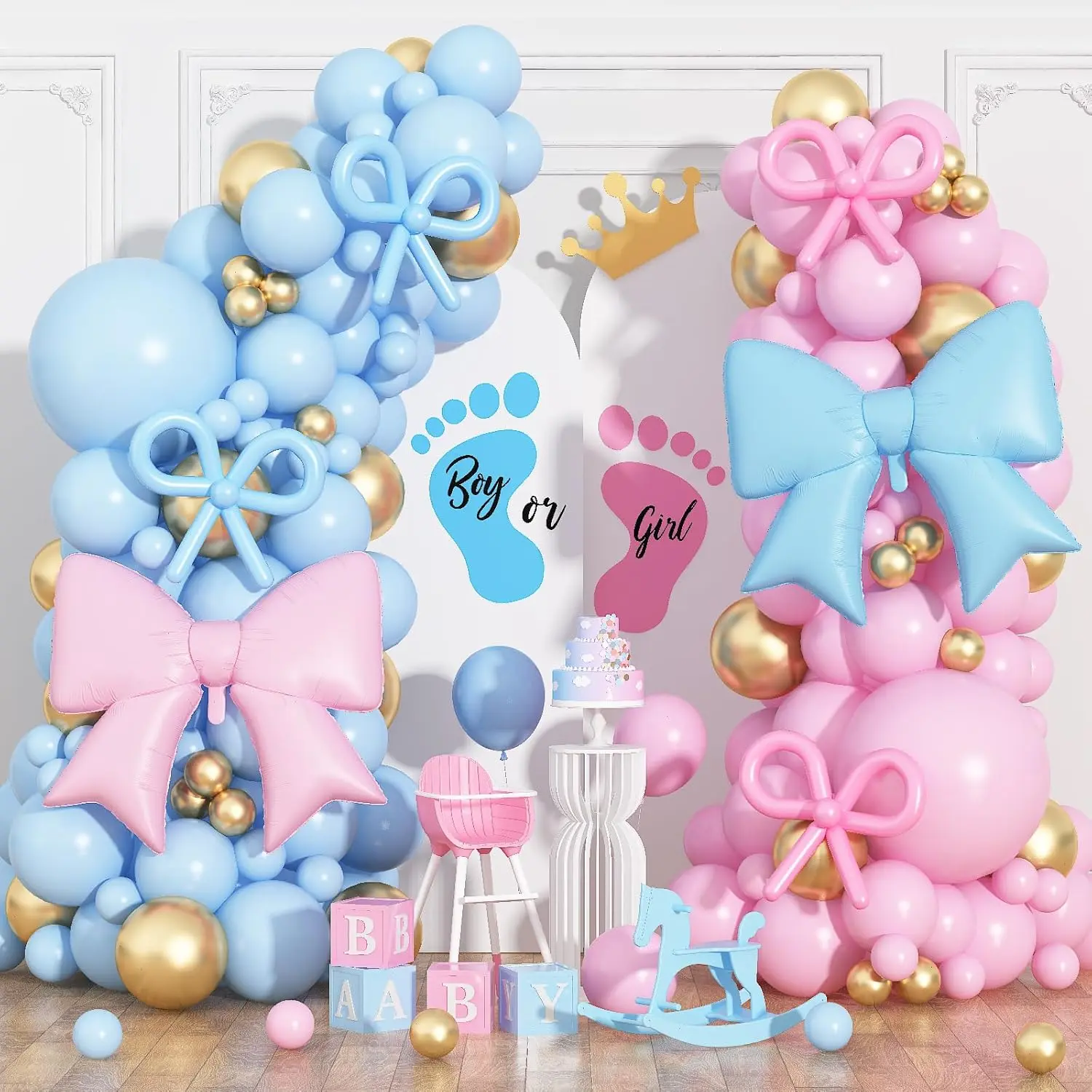 Gender Reveal Balloon Garlandi komplektid
