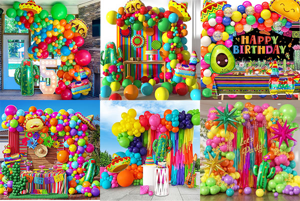 party balloon arch garland