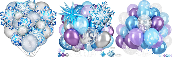 Snowflake latex balloon kit