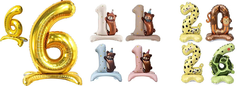 standing number balloons