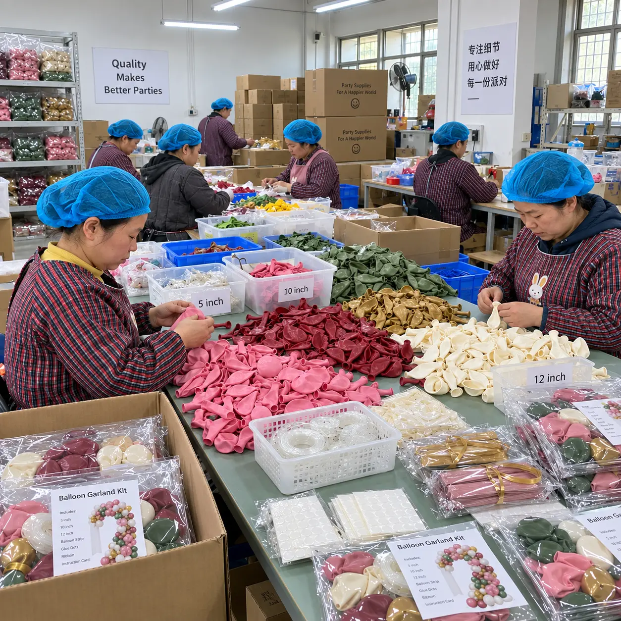 Balloon Arch Garland Kits prepared by Borun Balloon Factory